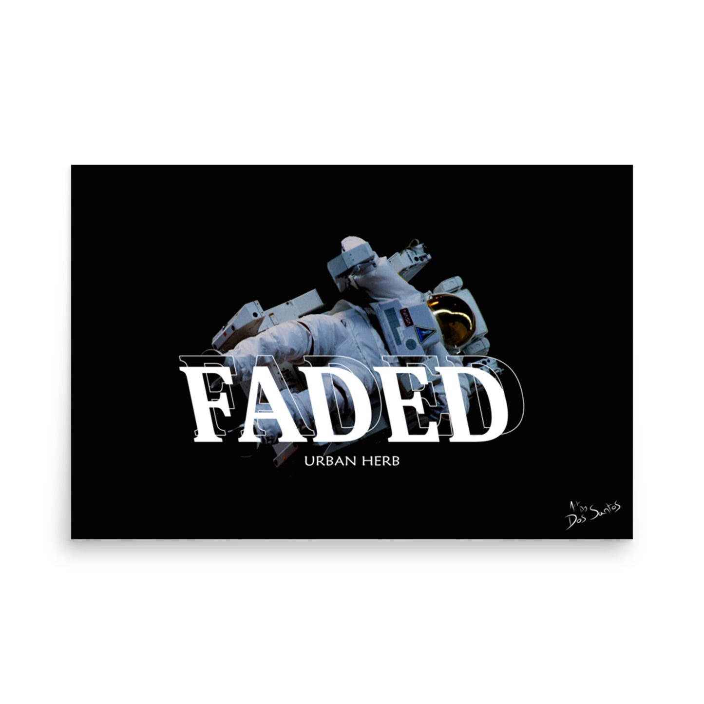 Faded Astronaut Poster